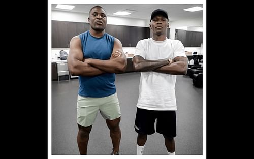 Francis Ngannou (left) and Israel Adesanya (right) [Image courtesy of @francisngannou on Instagram]