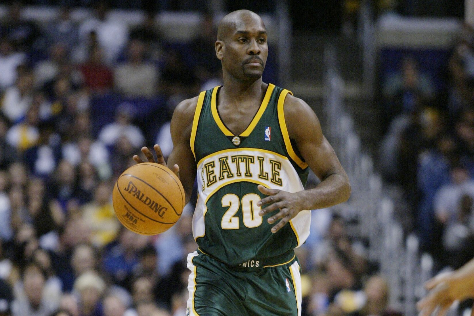 Gary Payton with the Seattle Supersonics.