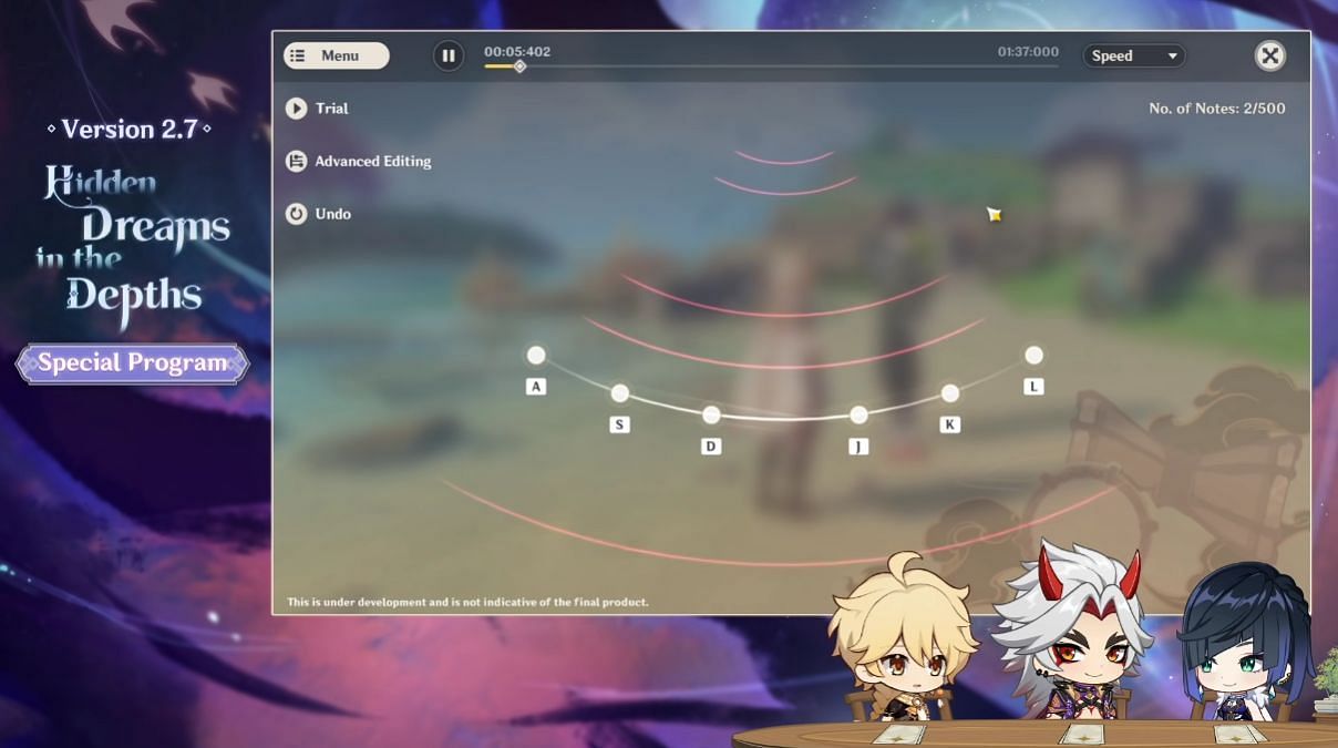Note Editor in Drumalong Festival (Image via HoYoverse)