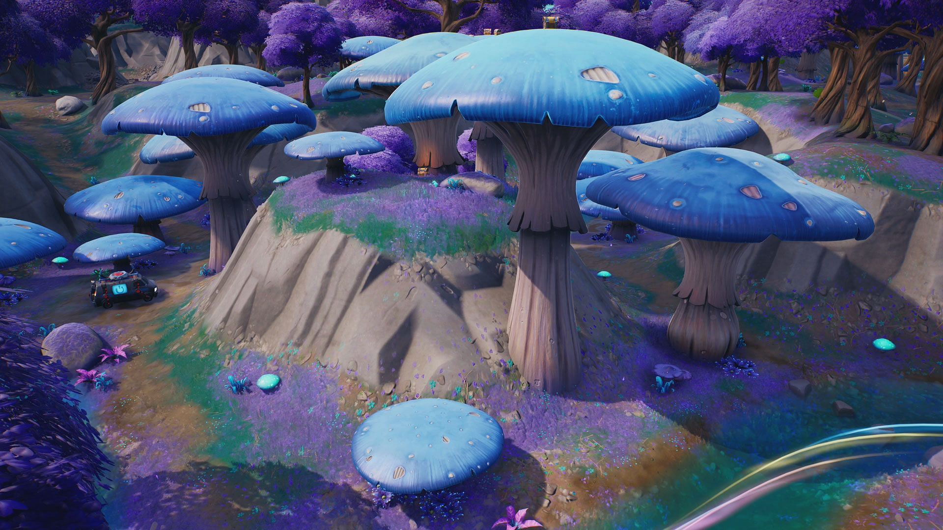 Visiting Groovy Grove is part of a challenge in Fortnite Chapter 3 Season 3 (Image via Epic Games)