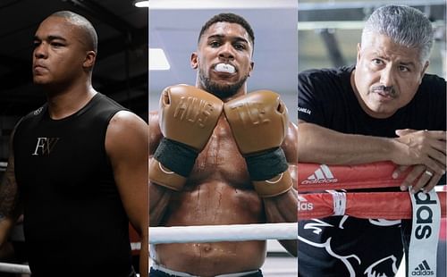 Fabio Wardley (left), Anthony Joshua (middle), Robert Garcia (right) - Images via @fabiowardley, @anthonyjoshua @garciaboxing on Instagram