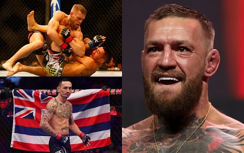 McGregor vs. Holloway (top left); Holloway (bottom left); McGregor (right)