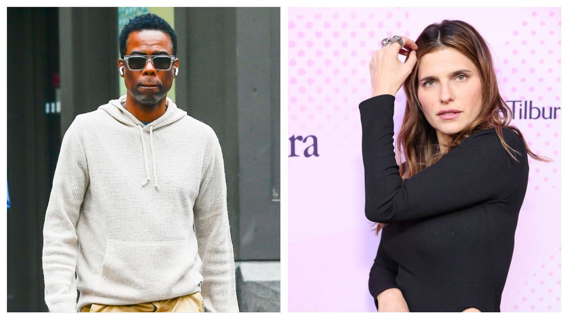 Chris Rock and Lake Bell were spotted attending a baseball game together (Images via Raymond Hall and Amy Sussman/Getty Images)