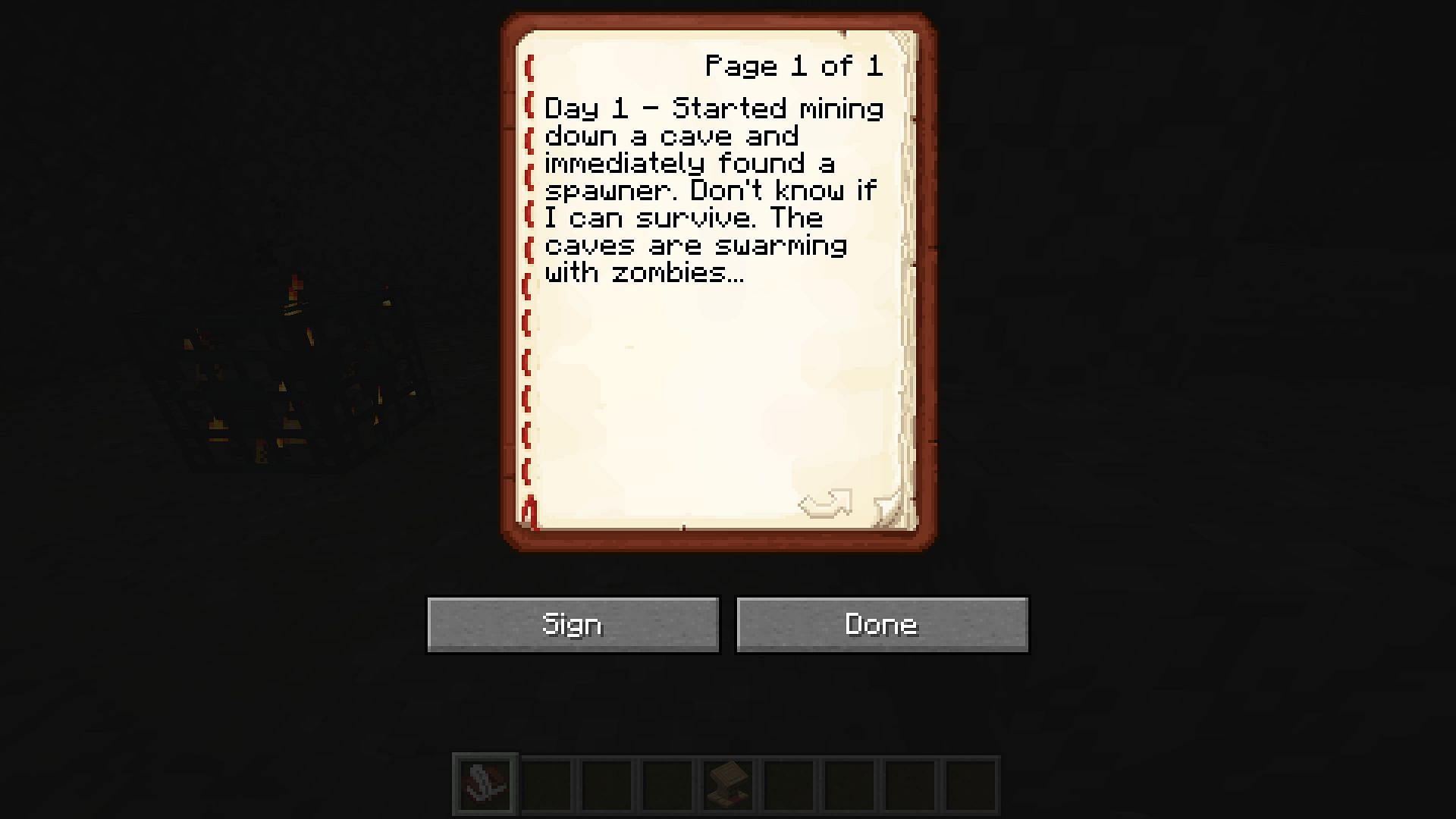 The book can be used to write (Image via Minecraft 1.19)