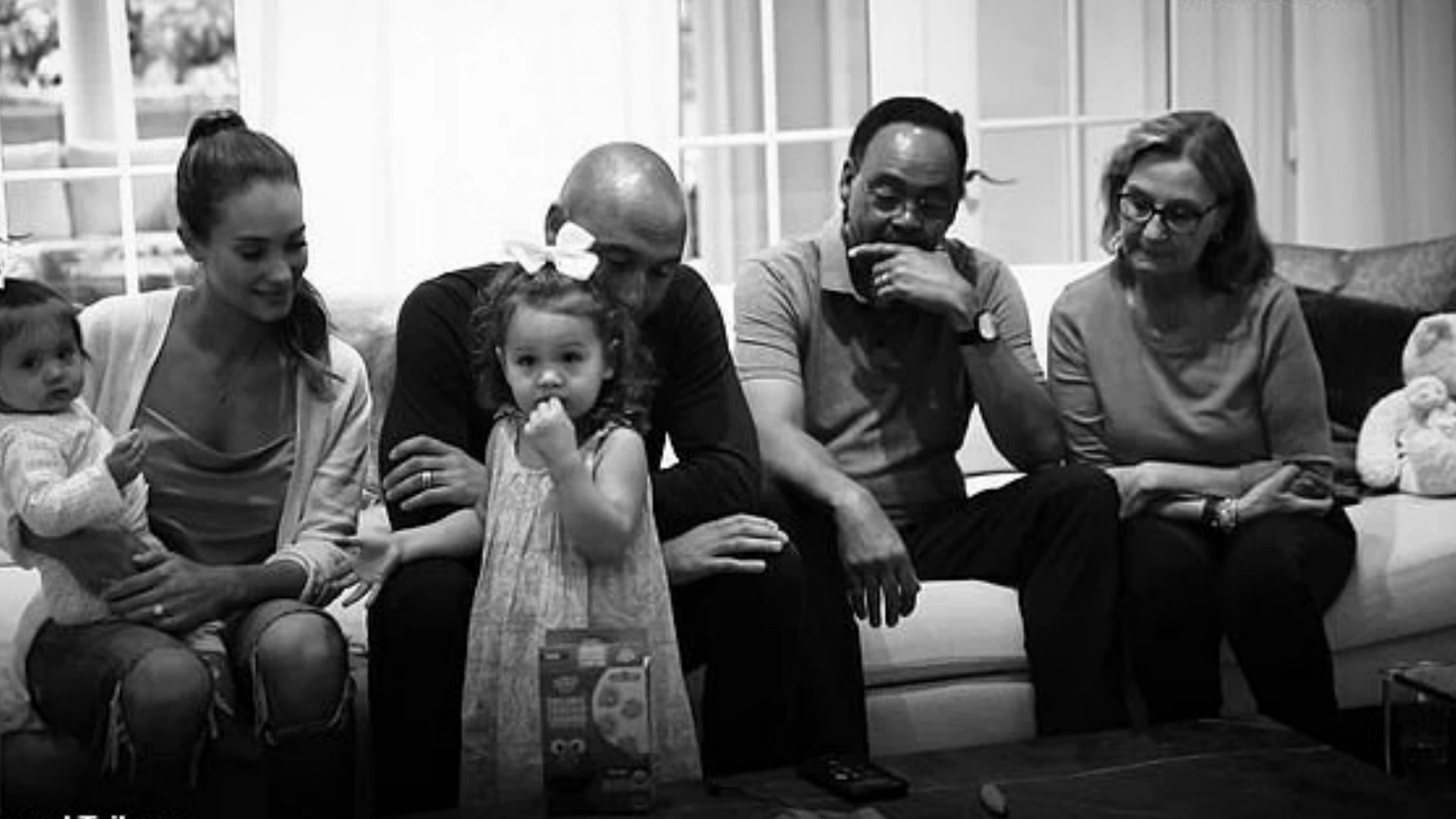 Derek Jeter with his family