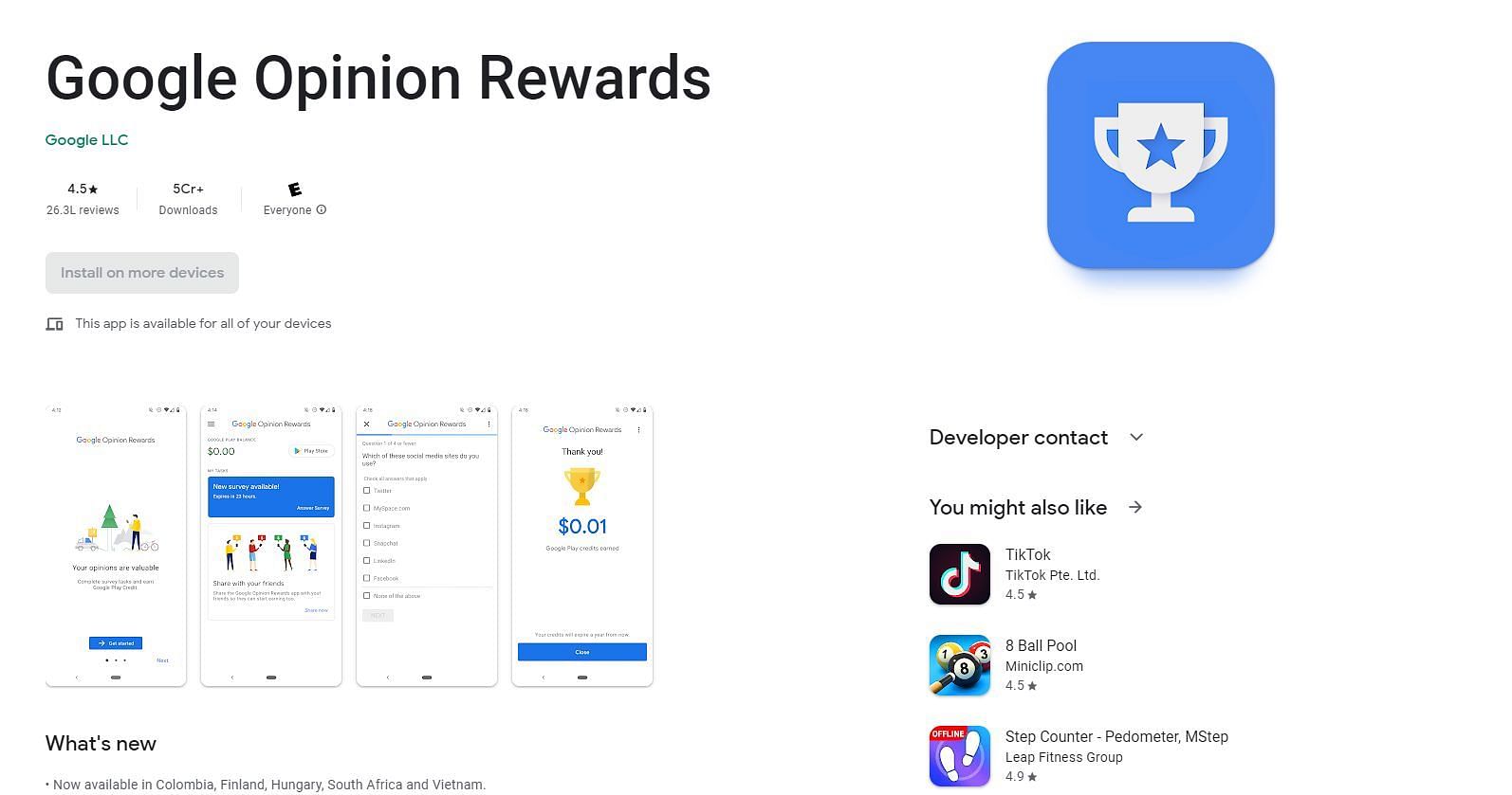 Google Opinion Rewards एक शानदार विकल्प माना जा सकता है (Image via Google Play Store)