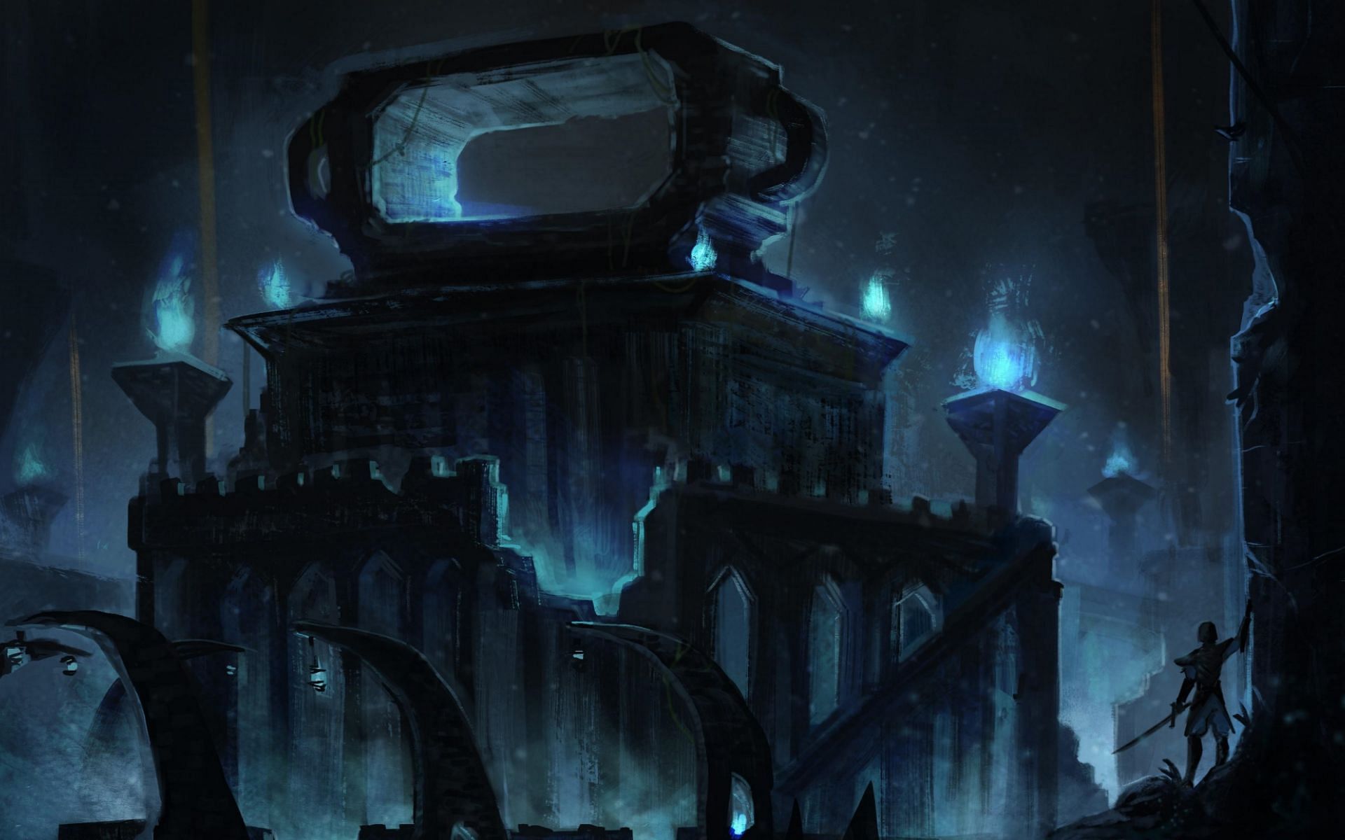 Ancient City in the Deep Dark Biome artwork (Image via u/AliciaViscard Reddit)