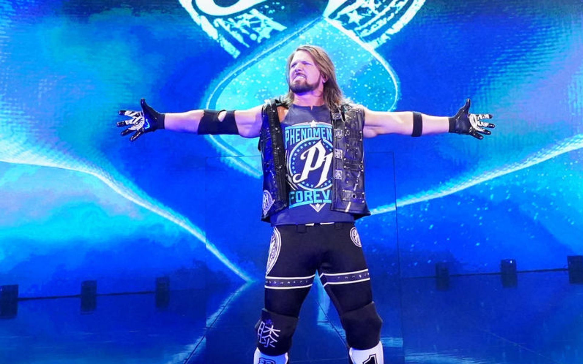 AJ Styles during his entrance on RAW!