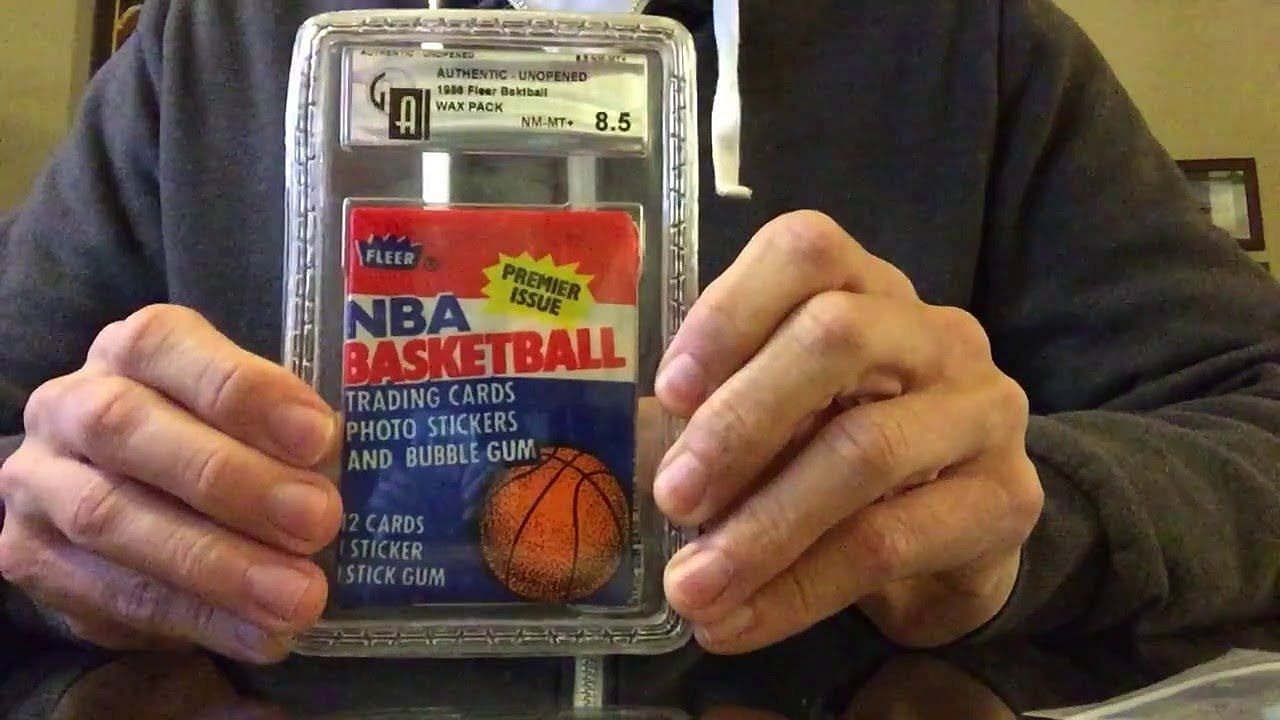 1986 Fleer Basketball Pack could have Michael Jordan&#039;s rookie card. (Photo: Shaun Dougherty/YouTube)