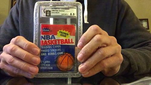 1986 Fleer Basketball Pack could have Michael Jordan's rookie card. (Photo: Shaun Dougherty/YouTube)