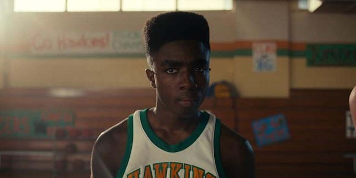Caleb McLaughlin playing the role of Lucas Sinclair in Netflix&#039;s &quot;Stranger Things&quot;