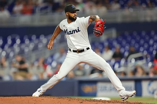 The Marlins' Sandy Alcantara starts Monday.