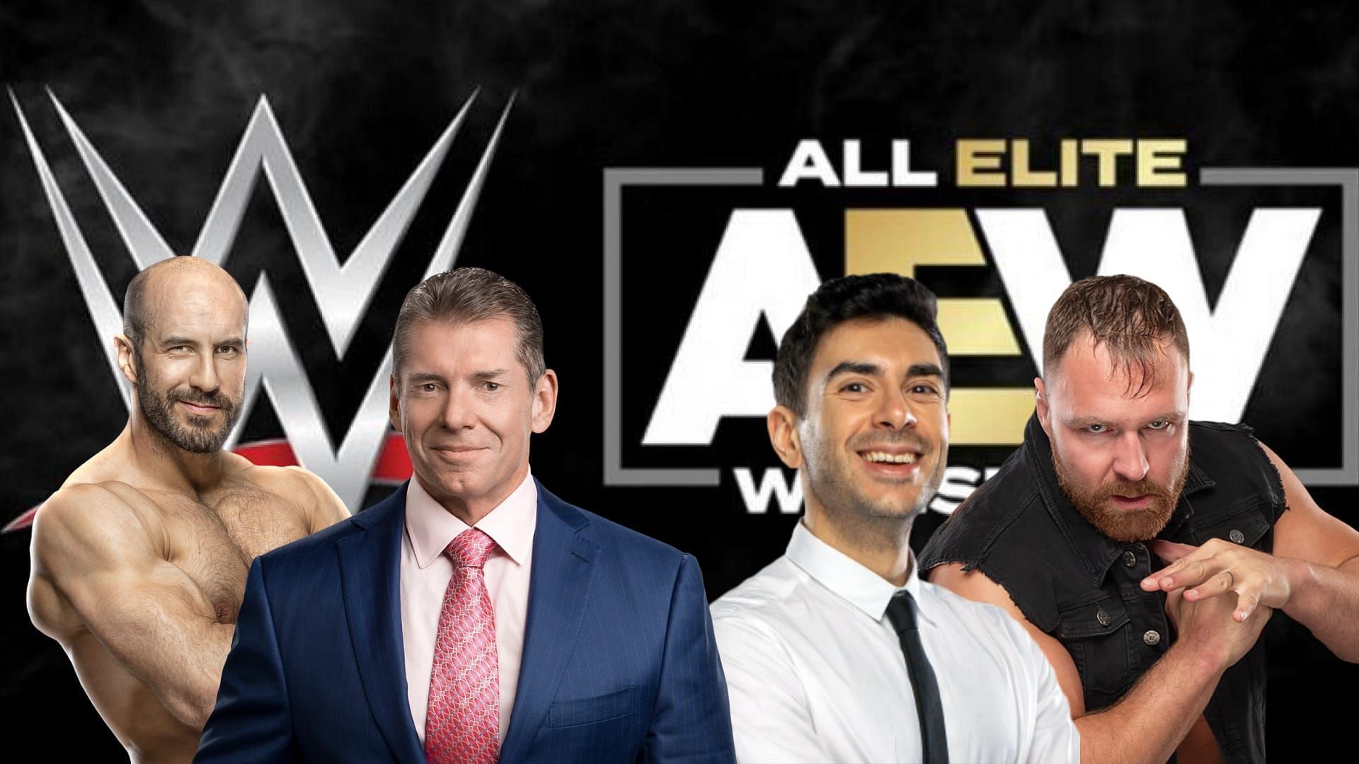 Cesaro, Vince McMahon, Tony Khan and Moxley