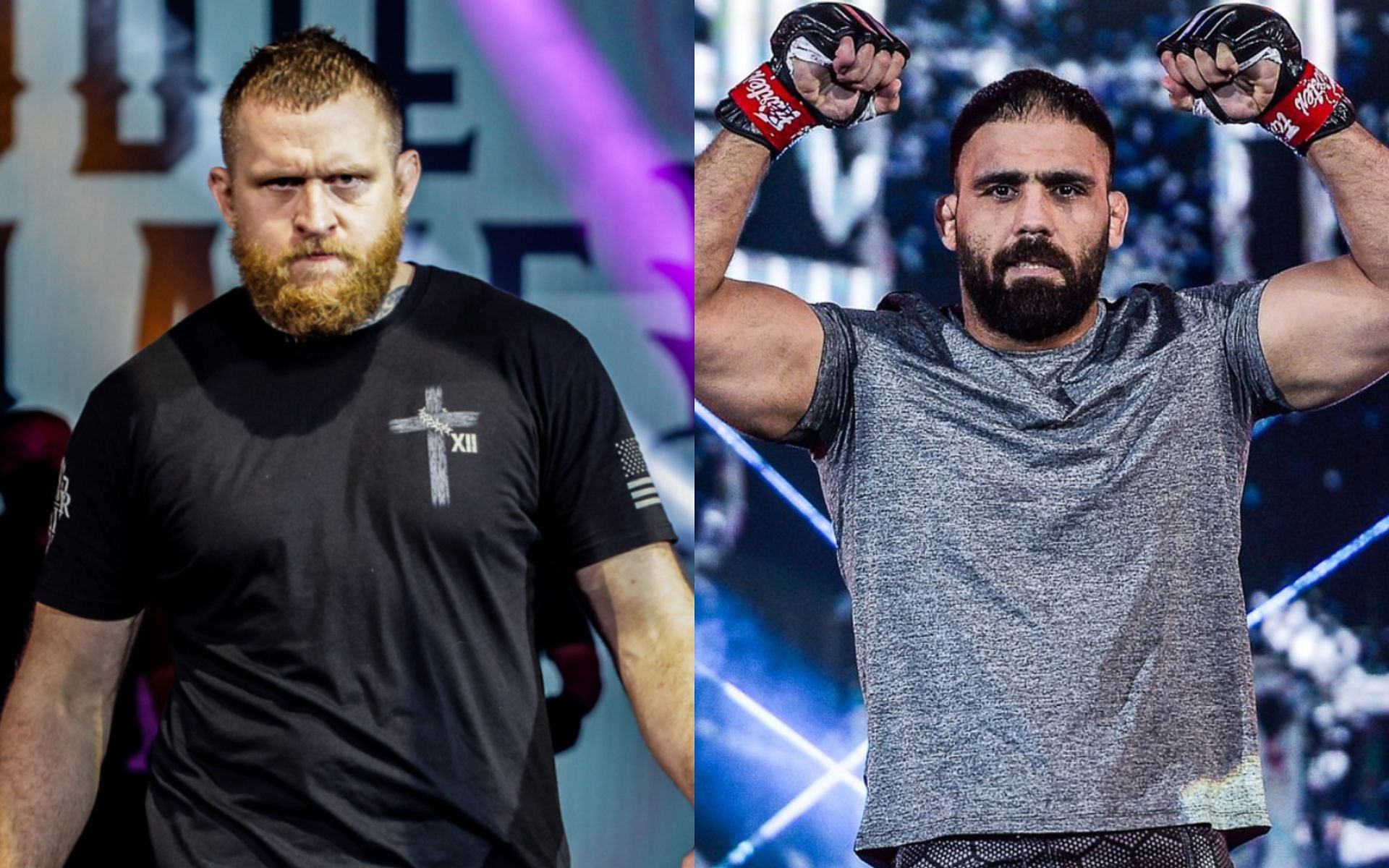 Odie Delaney (left) plans to get an early finish against Mehdi Barghi (right) at ONE 158. [Photos ONE Championship]