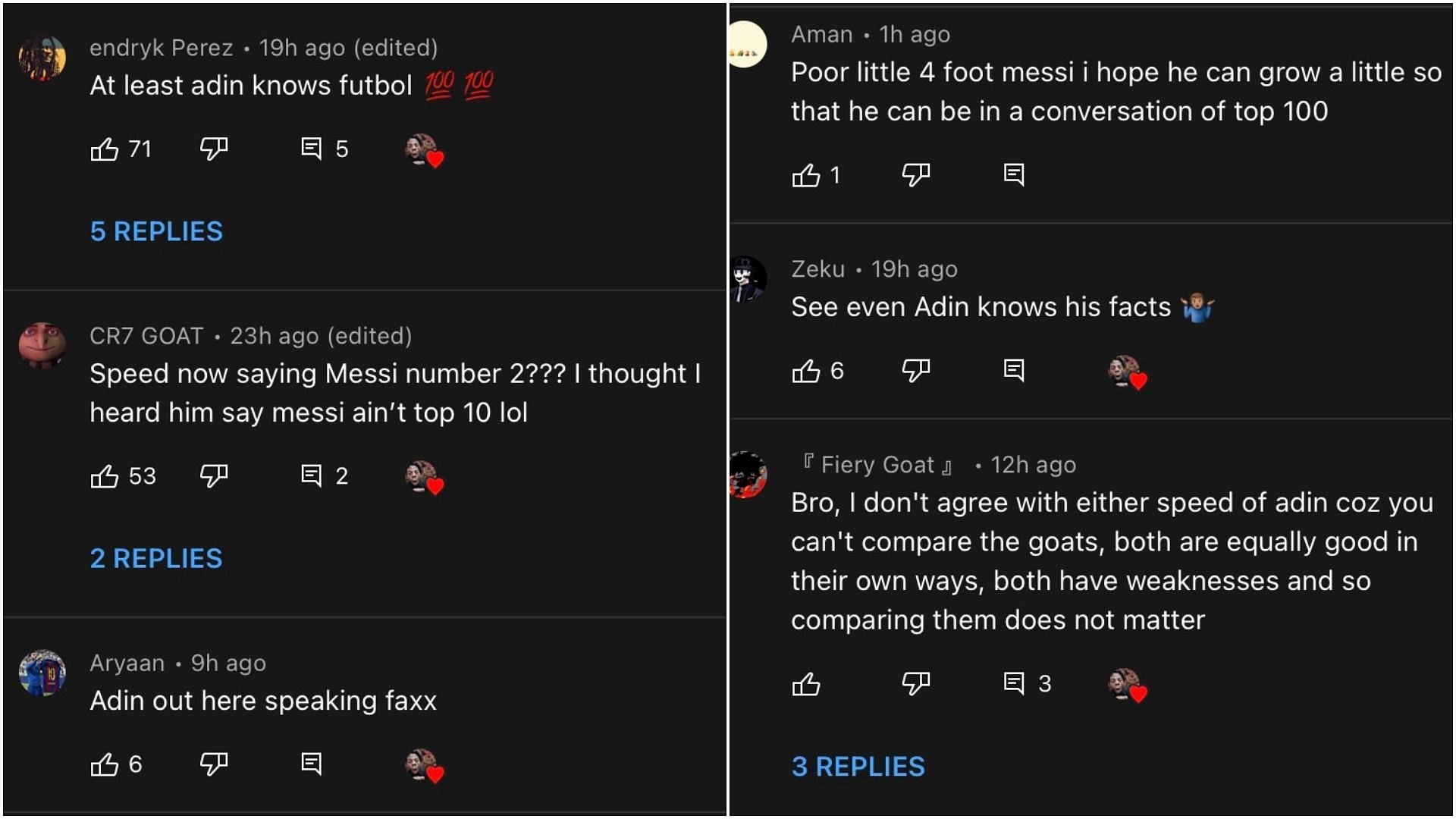 Adin Ross tells IShowSpeed Messi is better than Ronaldo