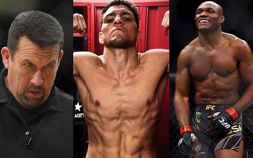 John McCarthy (left), Nick Diaz (center), Kamaru Usman (right) [Image courtesy of @nickdiaz209 on Instagram]