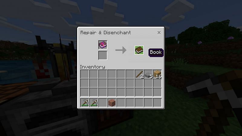 Crafting a book in Minecraft
