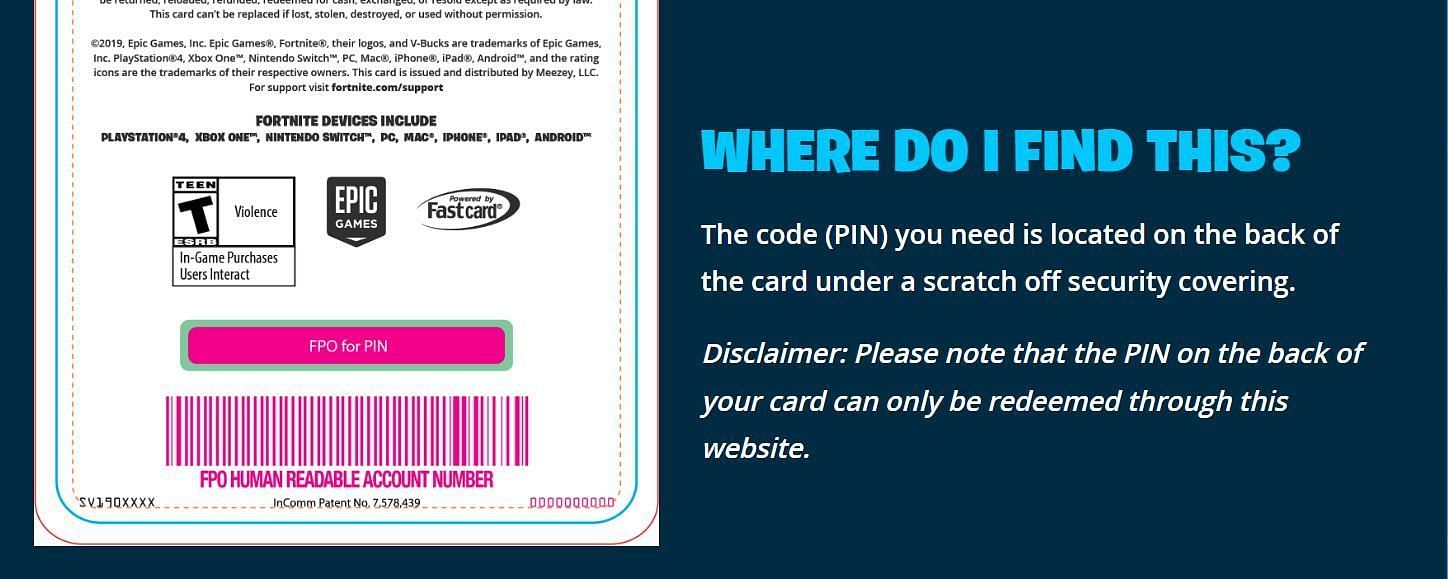 You can find a gift card code for Fortnite on the back (Image via Epic Games)