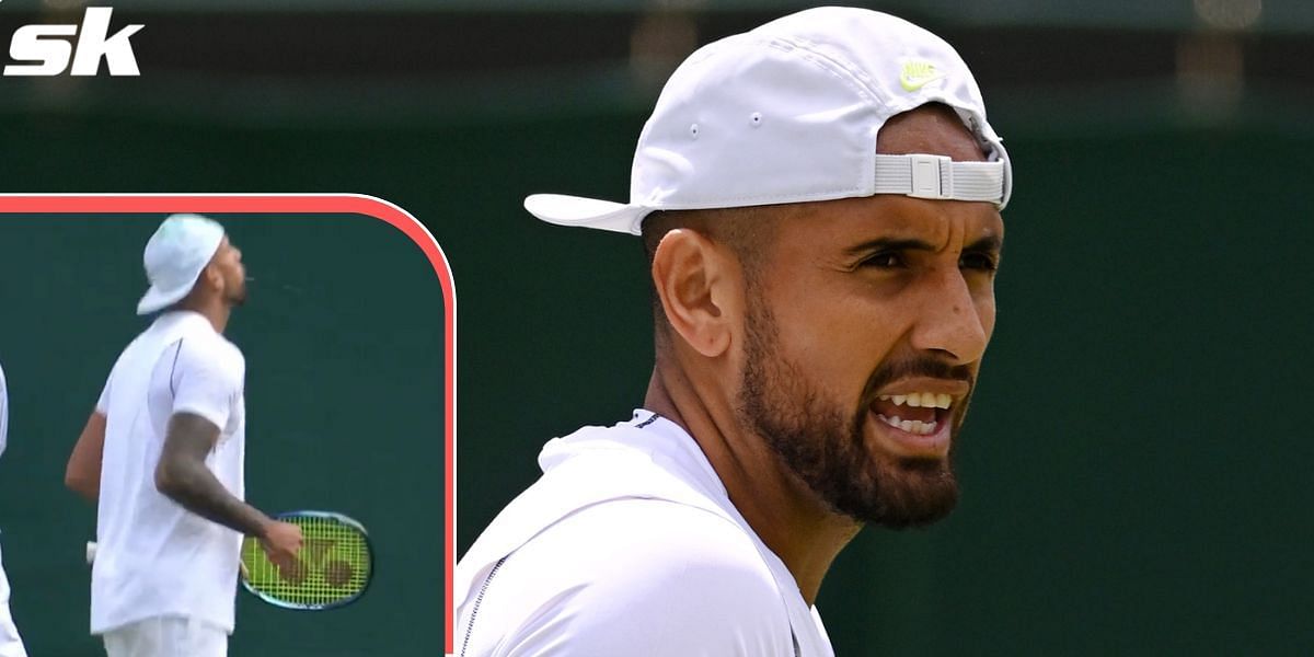 Nick Kyrgios spat in the direction of a spectator at SW19