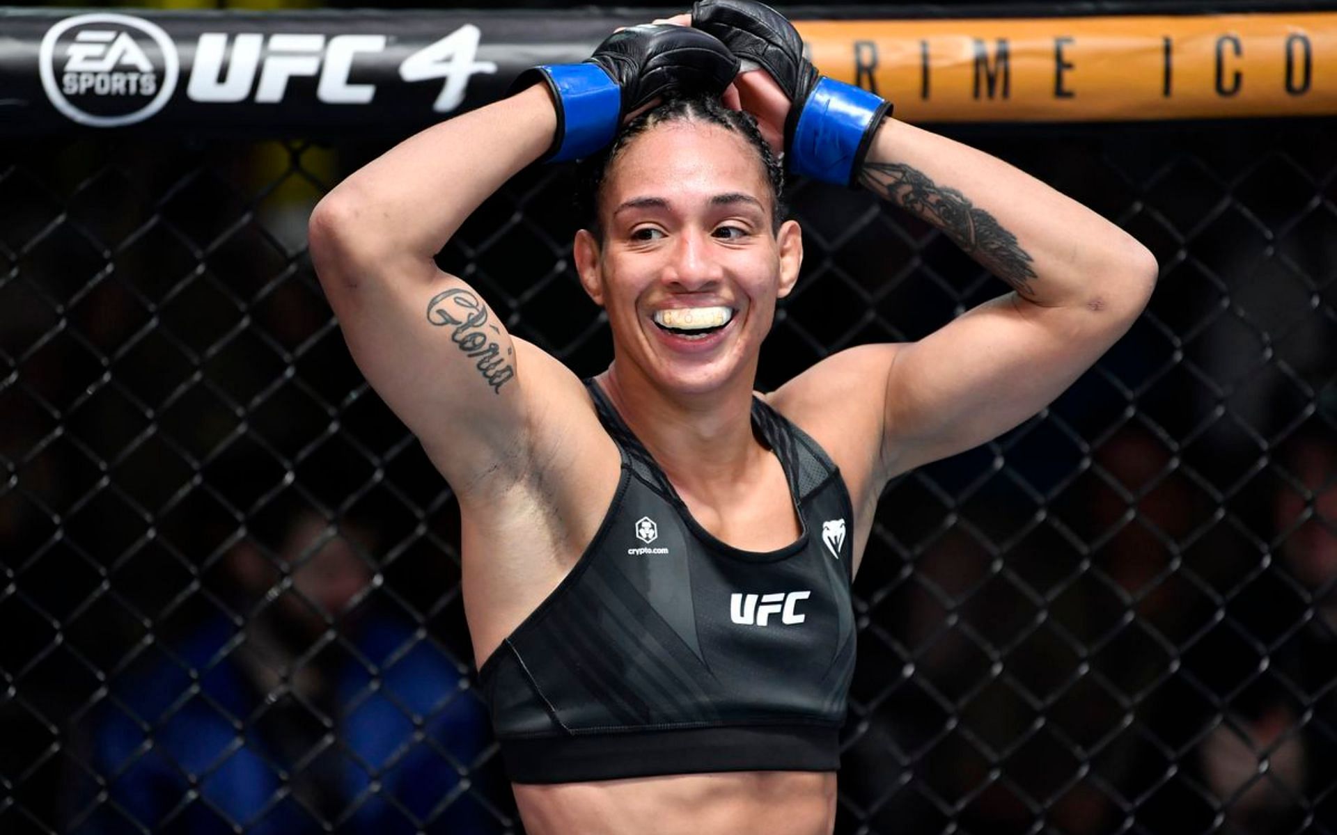 Taila Santos is set to challenge Valentina Shevchenko for the flyweight title this weekend despite only appearing on one main card