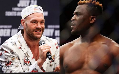 Tyson Fury (left) and Francis Ngannou (right)