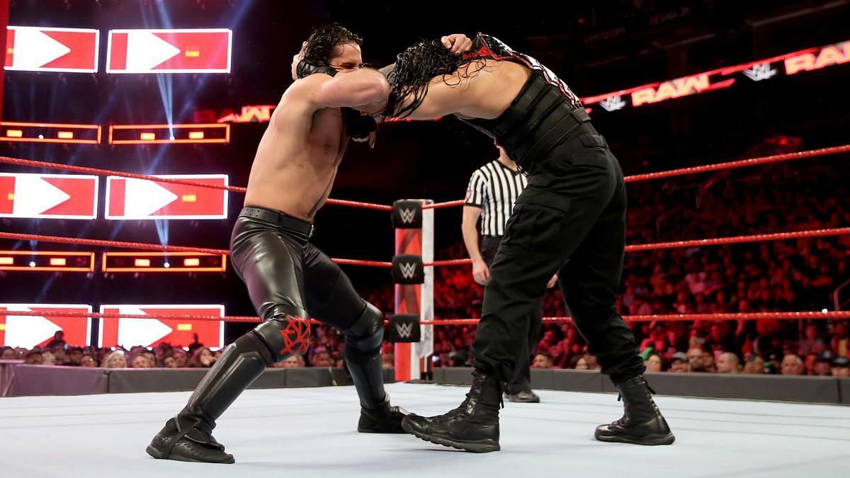 Rollins stunned Reigns and the fans by taking the W here
