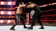 Rollins stunned Reigns and the fans by taking the W here