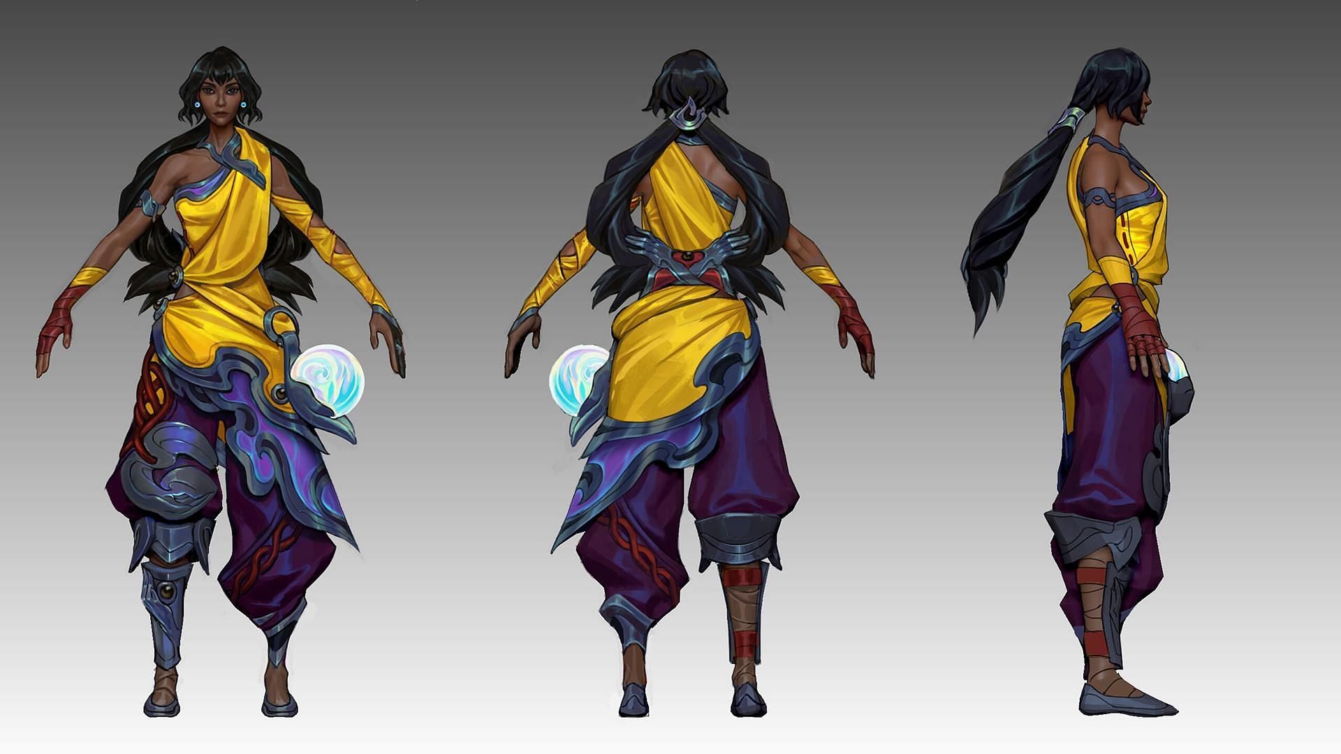 Nilah’s ascetic warrior identity can be observed in her attire (Image via Riot Games - League of Legends)