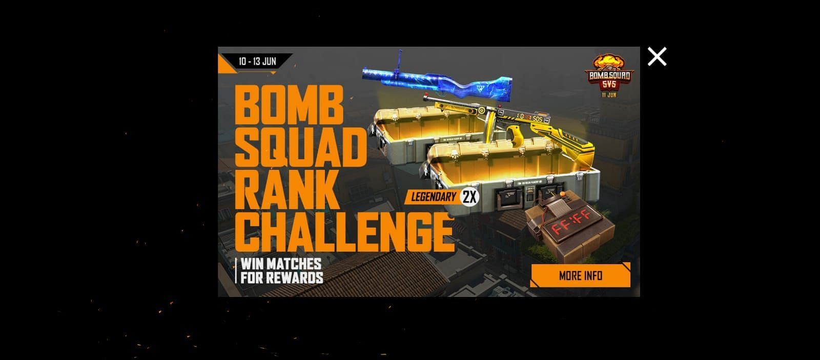 The Bomb Squad Rank Challenge is a mission-based event (Image via Garena)