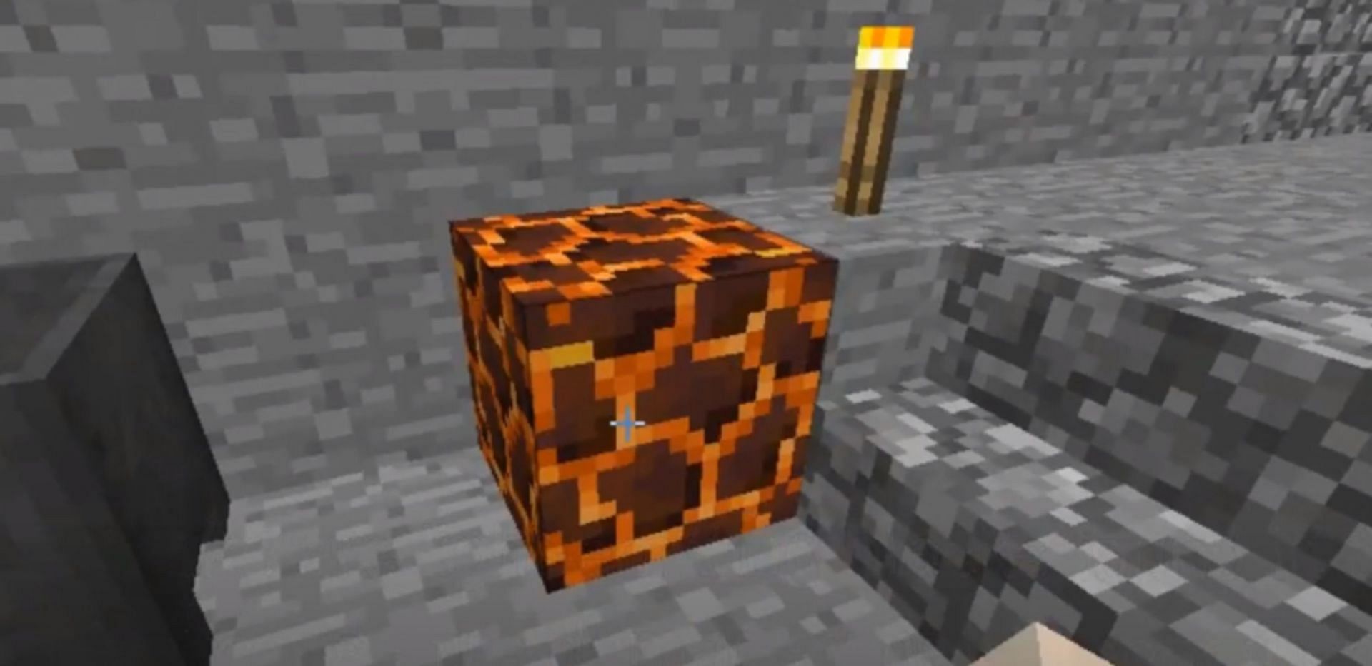 Magma blocks can be dangerous to both entities and flammable blocks (Image via Mojang)