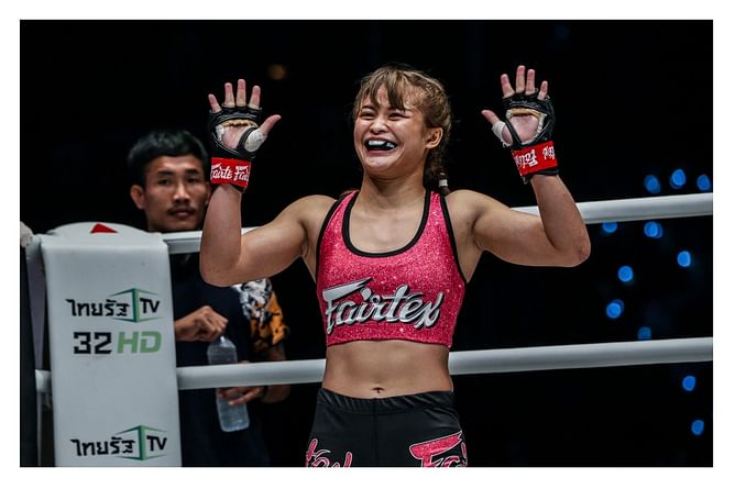 "Throwing leather with our favorite prankster" - Stamp Fairtex is all business in the gym