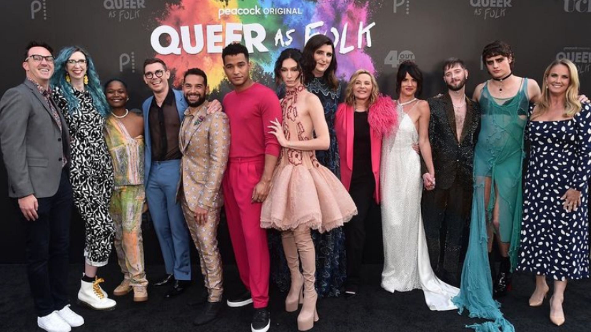 The Queer as Folk cast at the Los Angeles world premiere last Friday (Image via @asepiol/Instagram)