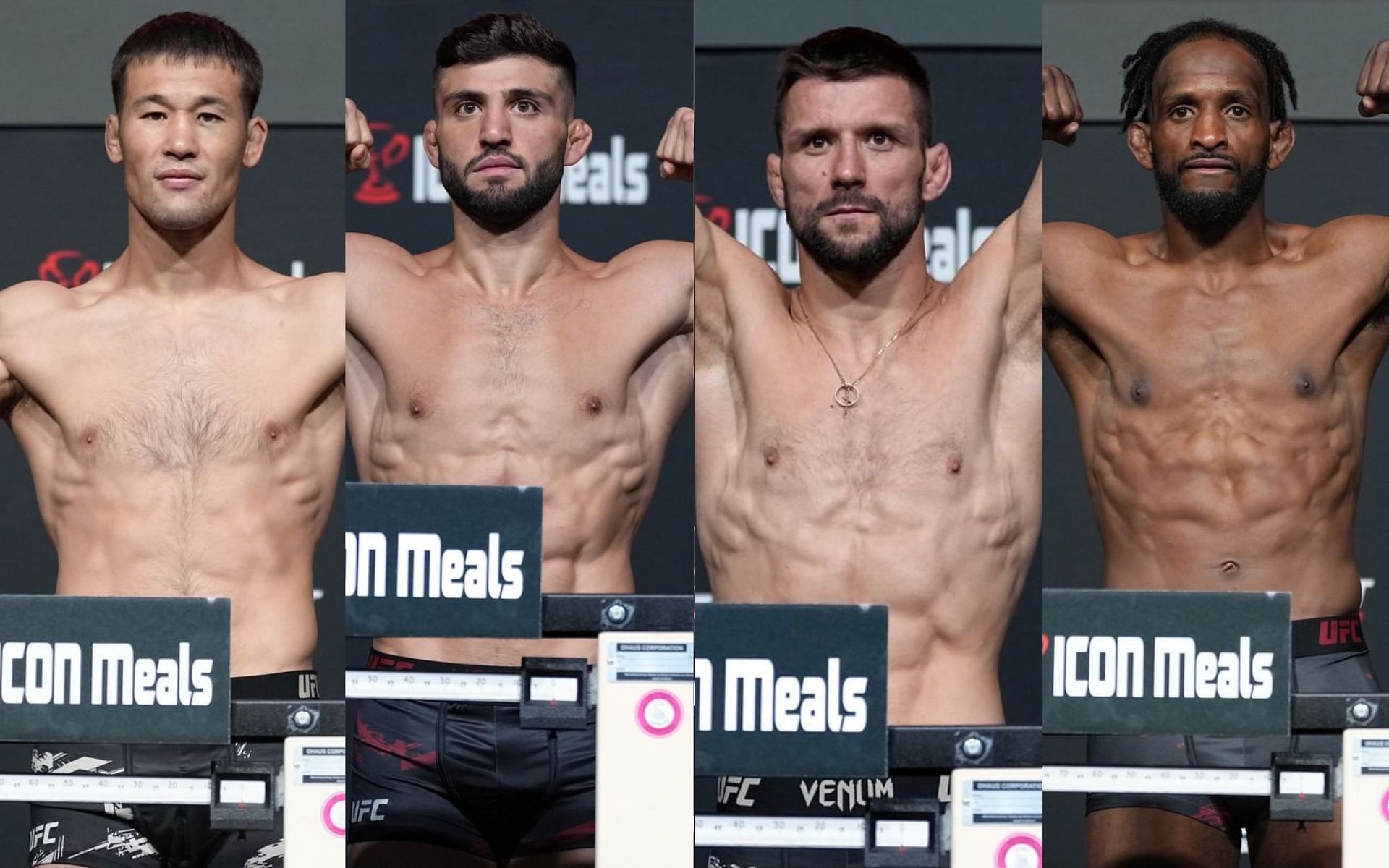 [L-R] Shakvat Rakhmonov, Arman Tsarukyan, Mateusz Gamrot, Neil Magny [Images courtesy: @UFC via Instagram]