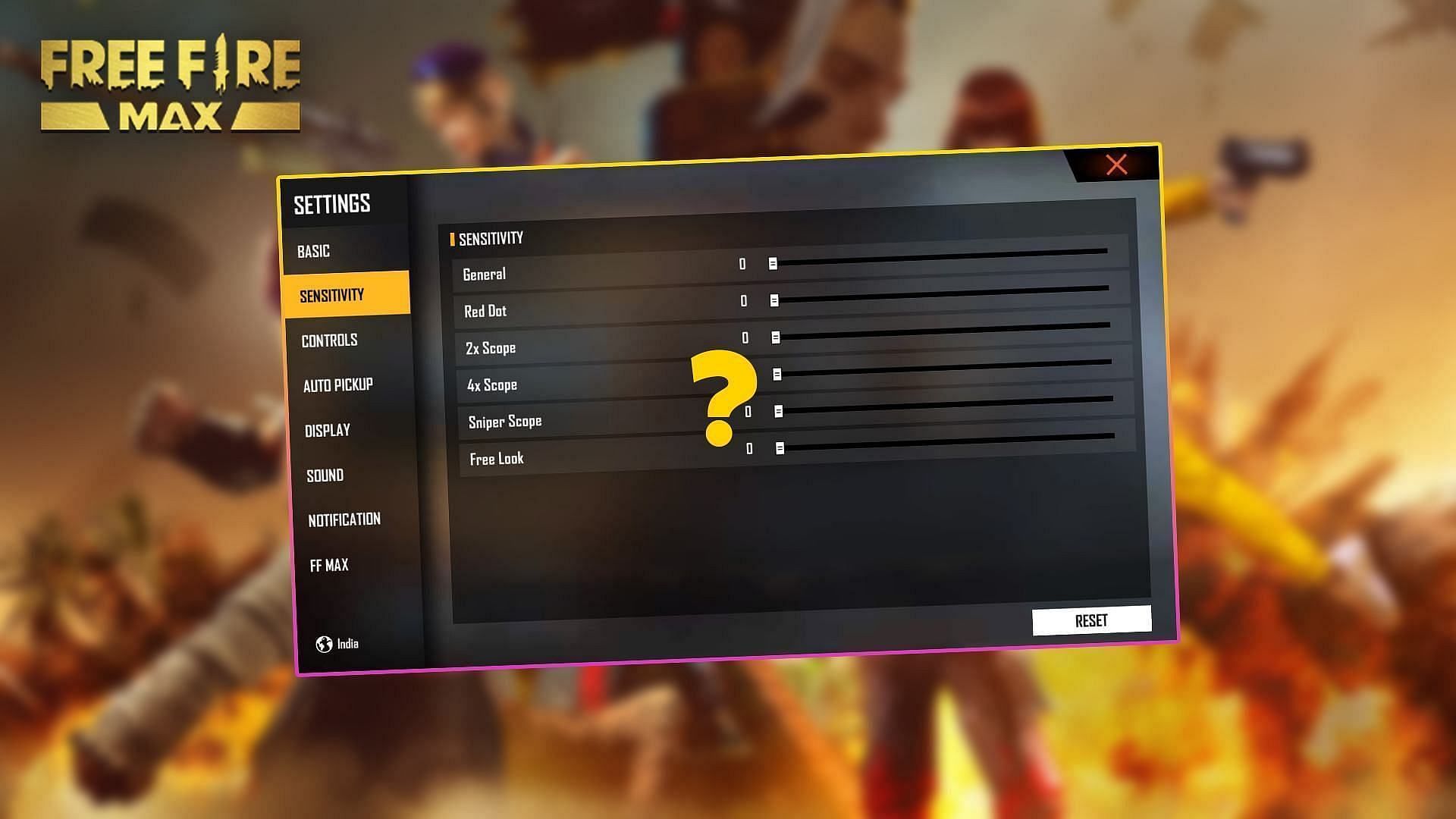 The best settings for Free Fire players to connect headshots (Image via Sportskeeda)