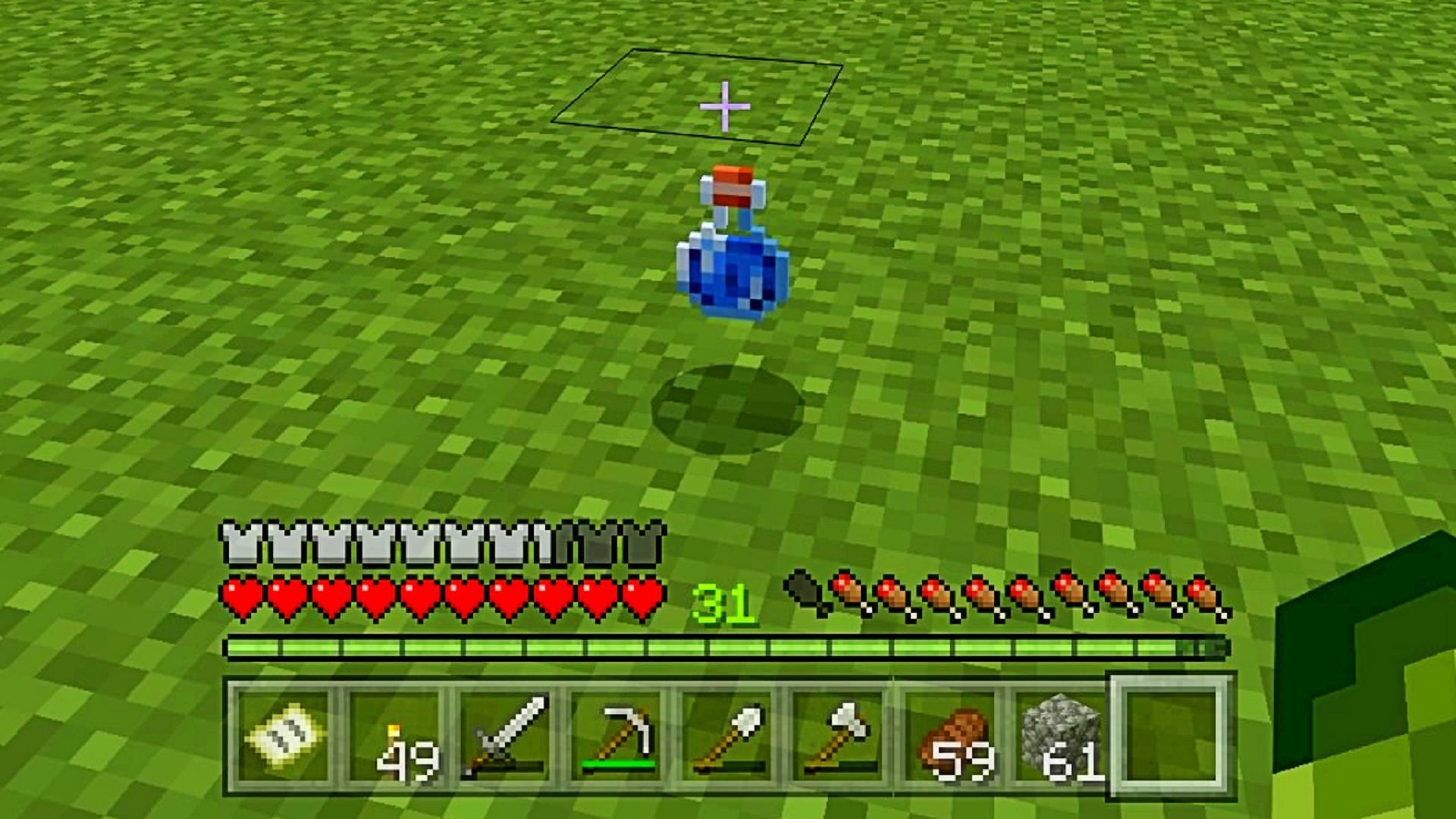 Players will need a water bottle to create mud blocks (Image via Mojang)