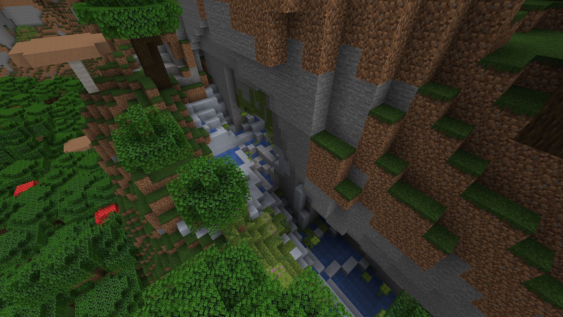The valley&#039;s lush cave opening (Image via Minecraft)