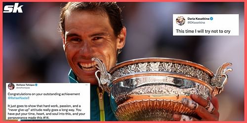 Legends and players alike congratulated Nadal's incredible feat