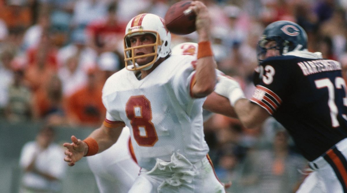 Steve Young with the Tampa Bay Buccaneers