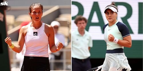 Daria Kasatkina (L) and Bianca Andreescu.