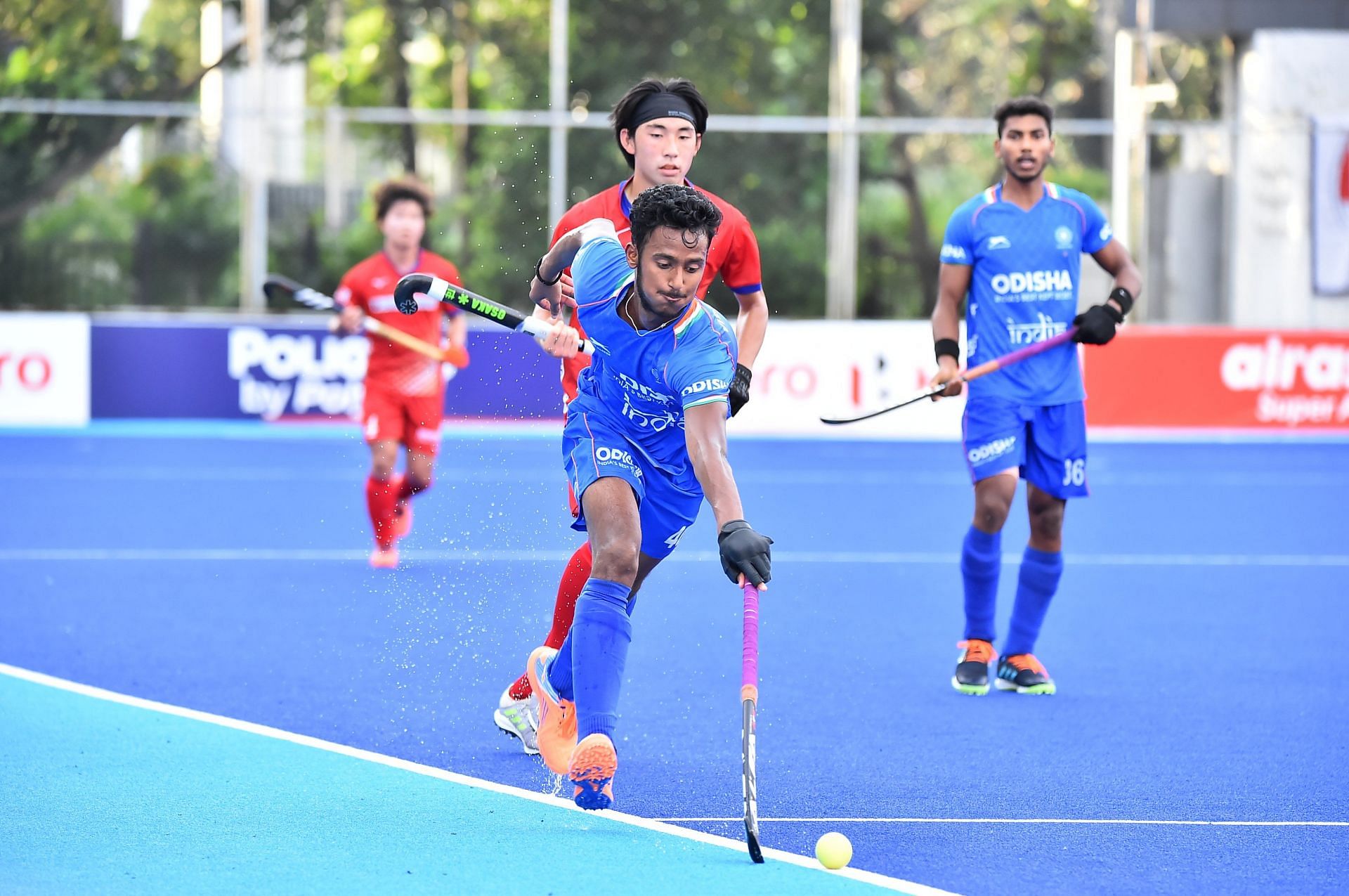 India in action against Japan at the Asia Cup hockey. (Pic: Hockey India Twitter)