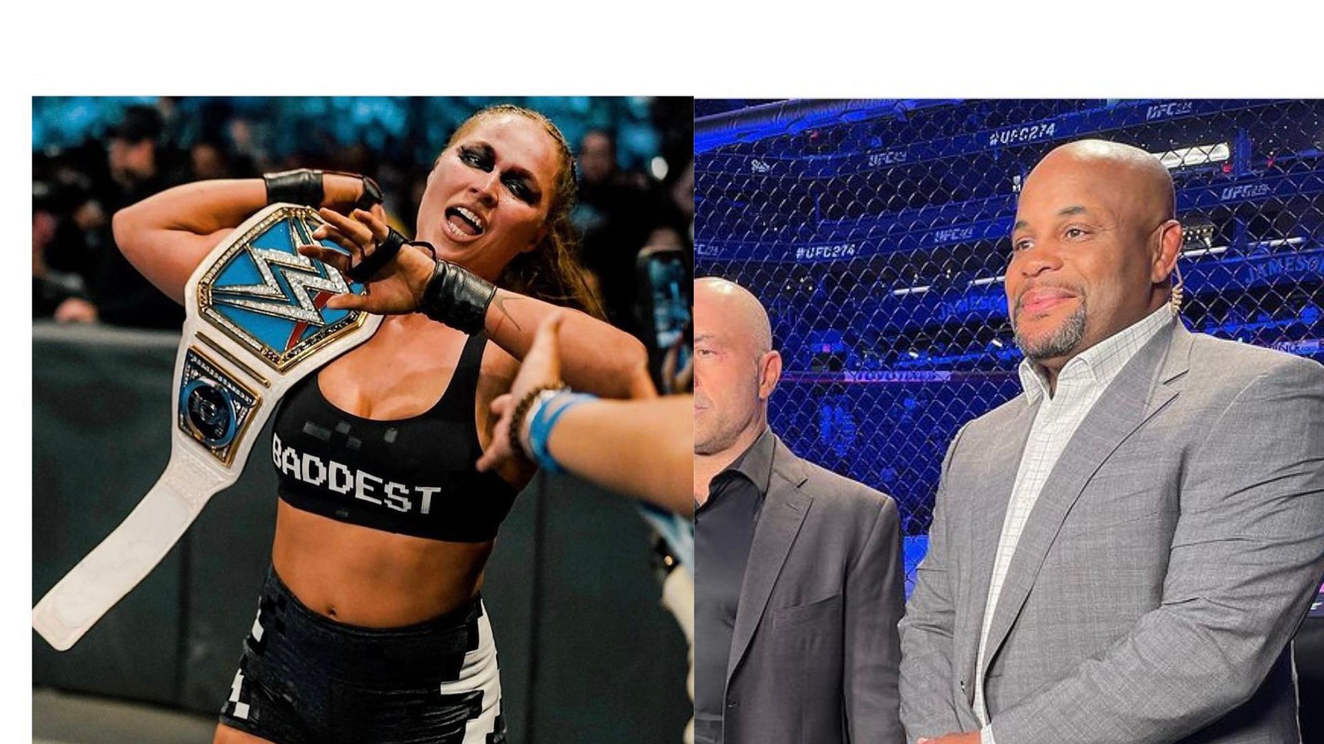 Ronda Rousey (L) and Daniel Cormier (R) [ Images courtesy: @dc_mma and @rondarousey on Instagram]
