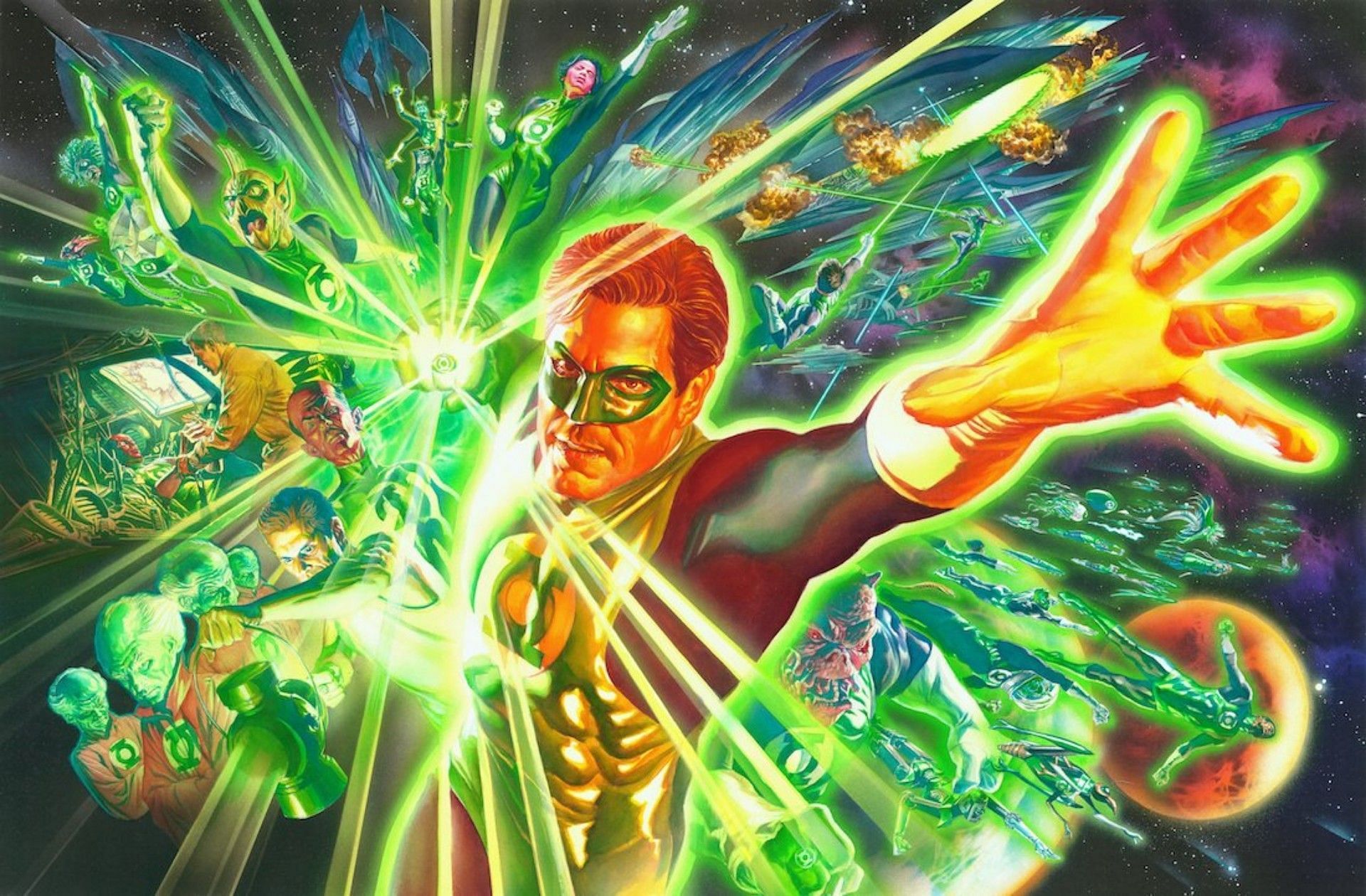 Green Lantern Corps (Image via Alex Ross/Twitter)