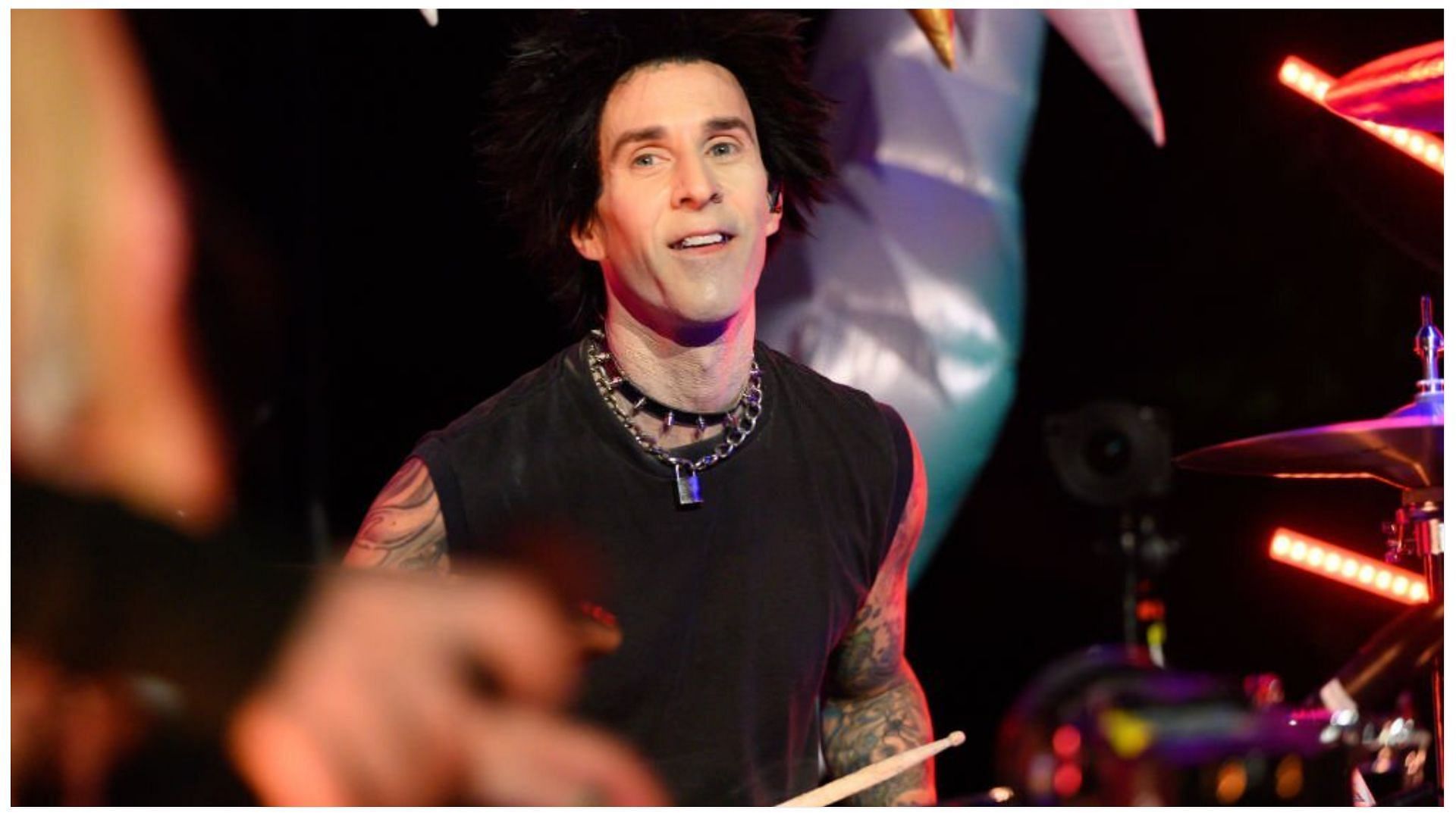 Travis Barker has been hospitalized due to some unknown health problems (Image via Scott Dudelson/Getty Images)
