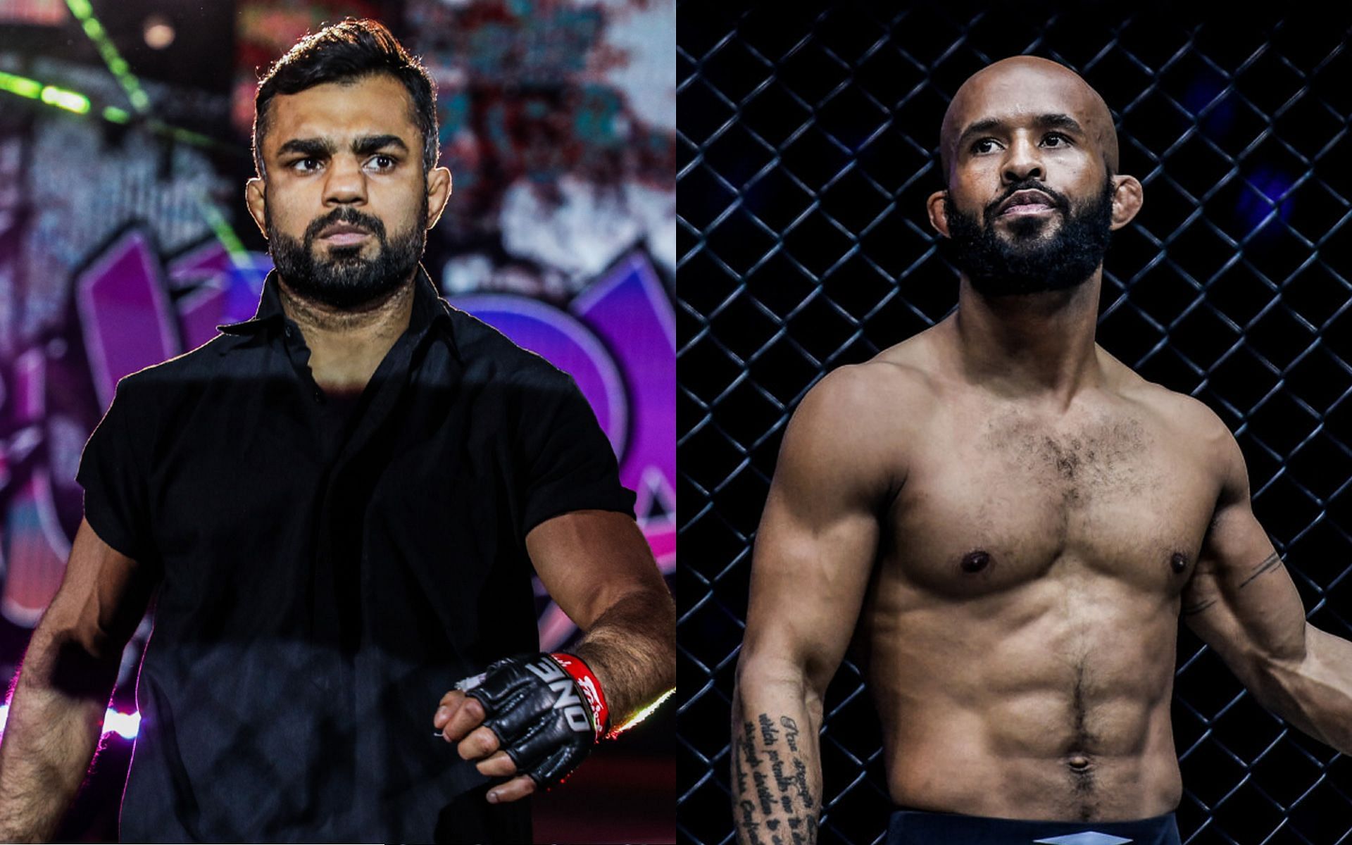 Gurdarshan Mangat (left) probably won&#039;t be in training camp with Demetrious Johnson (right) anytime soon [Photos: ONE Championship]