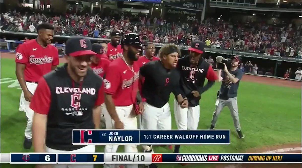 Guardians: Josh Naylor head butts Terry Francona after walk-off HR