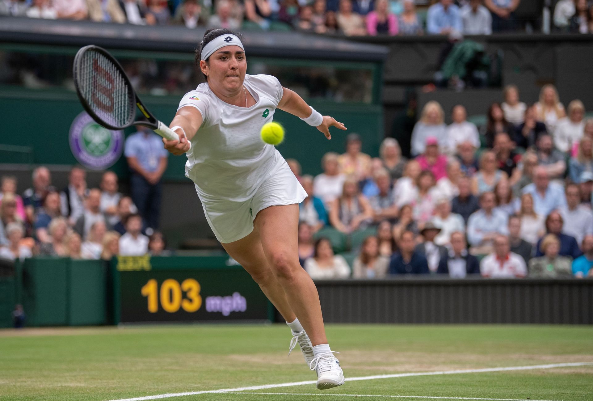 Ons Jabeur at the at the 2021 Wimbledon Championships.