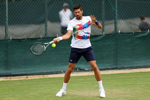 Novak Djokovic starts his Wimbledon title defense on the tournament's opening day