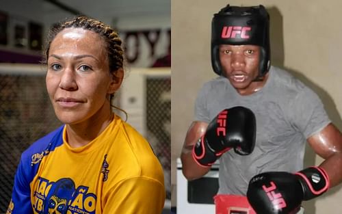 Cris Cyborg (left) and Simiso Buthelezi (right) [via Hans Gutknecht]