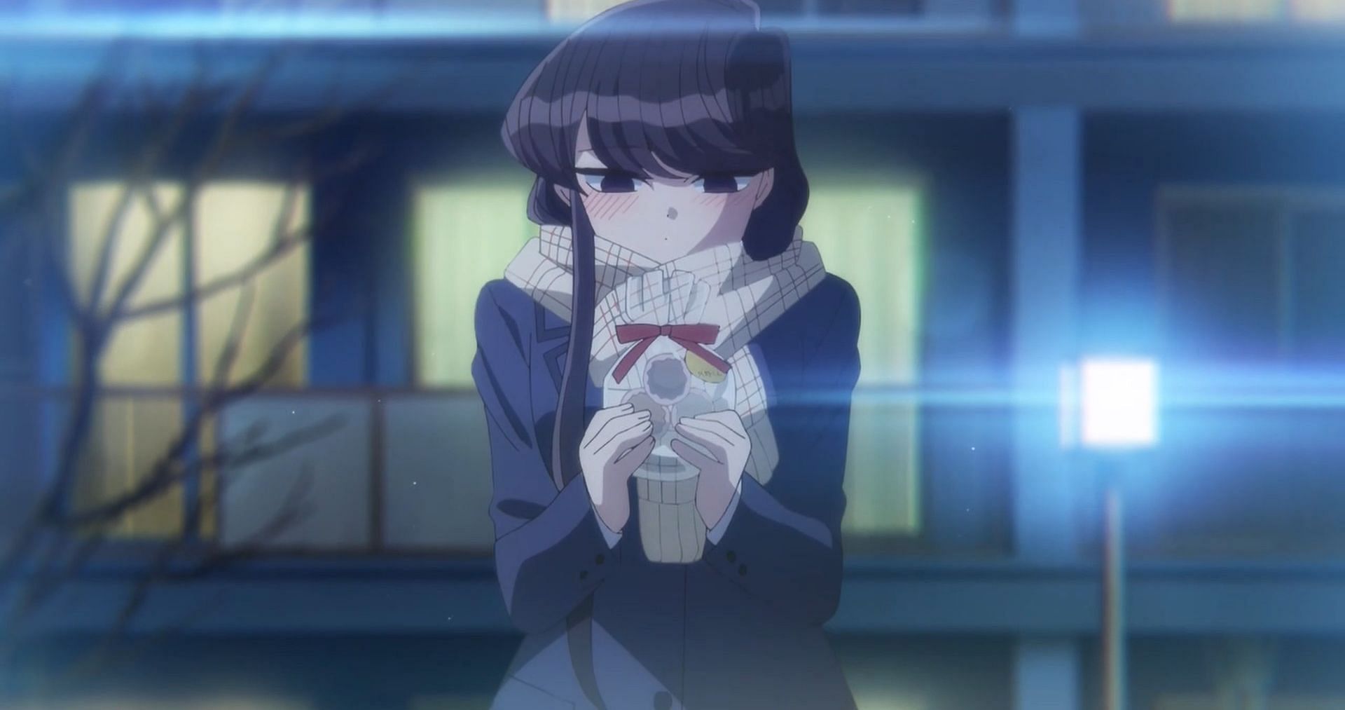 Komi gives her chocolates to Tadano (Image via Komi Can&rsquo;t Communicate, Shogakukan and OLM)