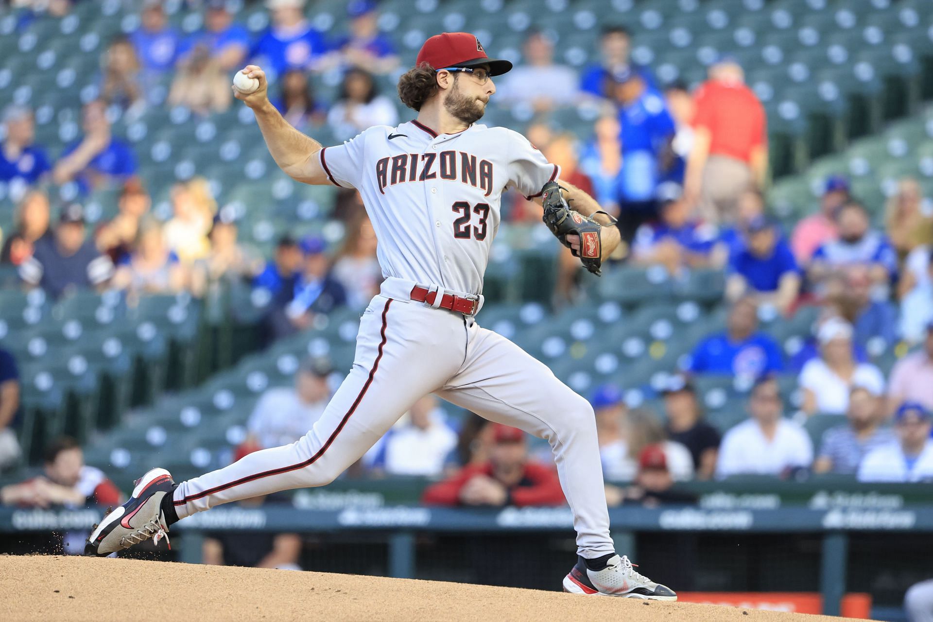 Zac Gallen pitches for the Arizona Diamondbacks.